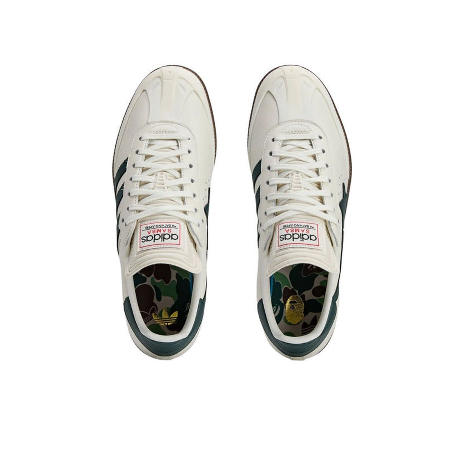 Adidas x A Bathing Ape (BAPE) Samba 'White Forest' World Cup Pack Sneakers (KJ8852)