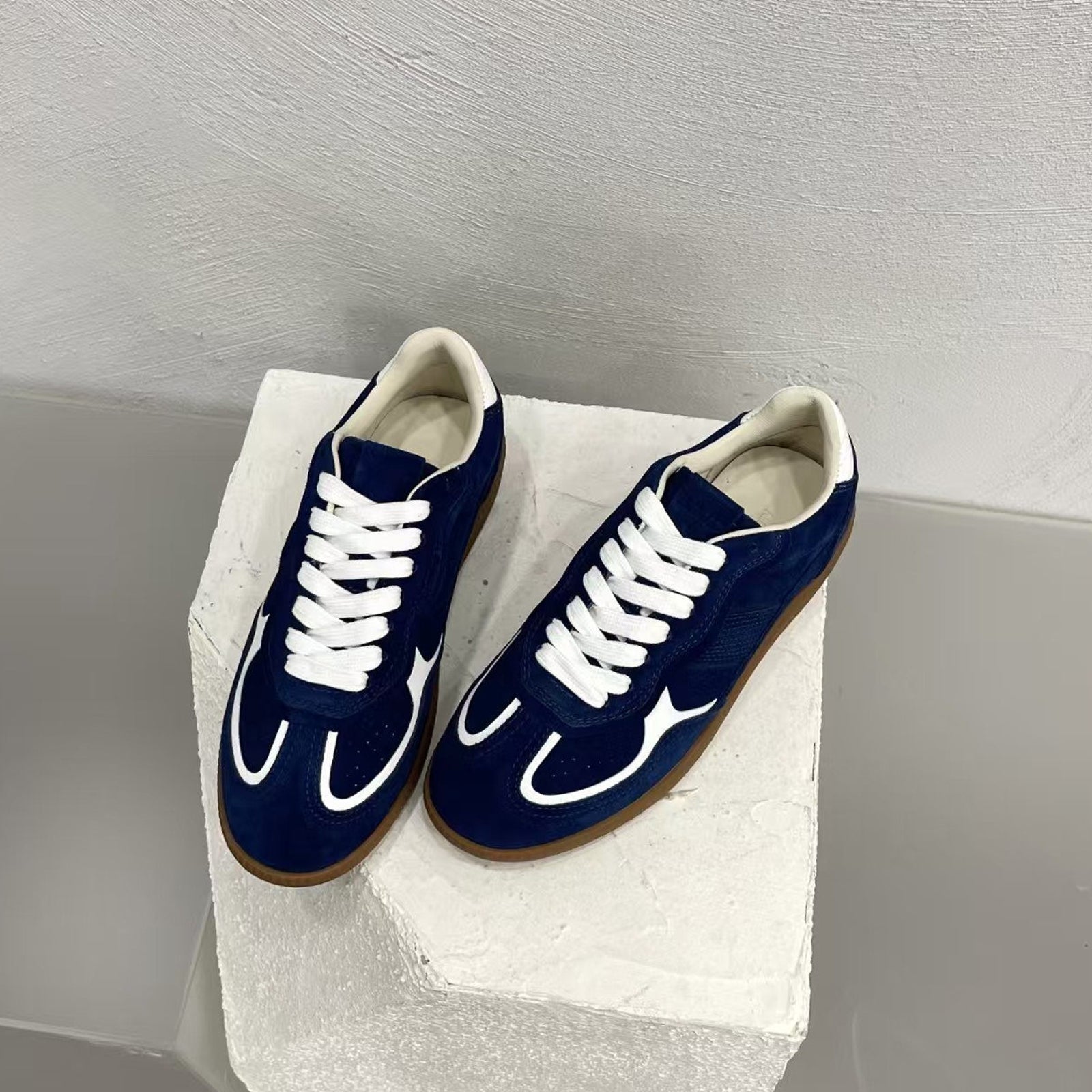 Alohas TB.490 Rife Sheen Blue Suede & Nylon Sneakers – Low Top