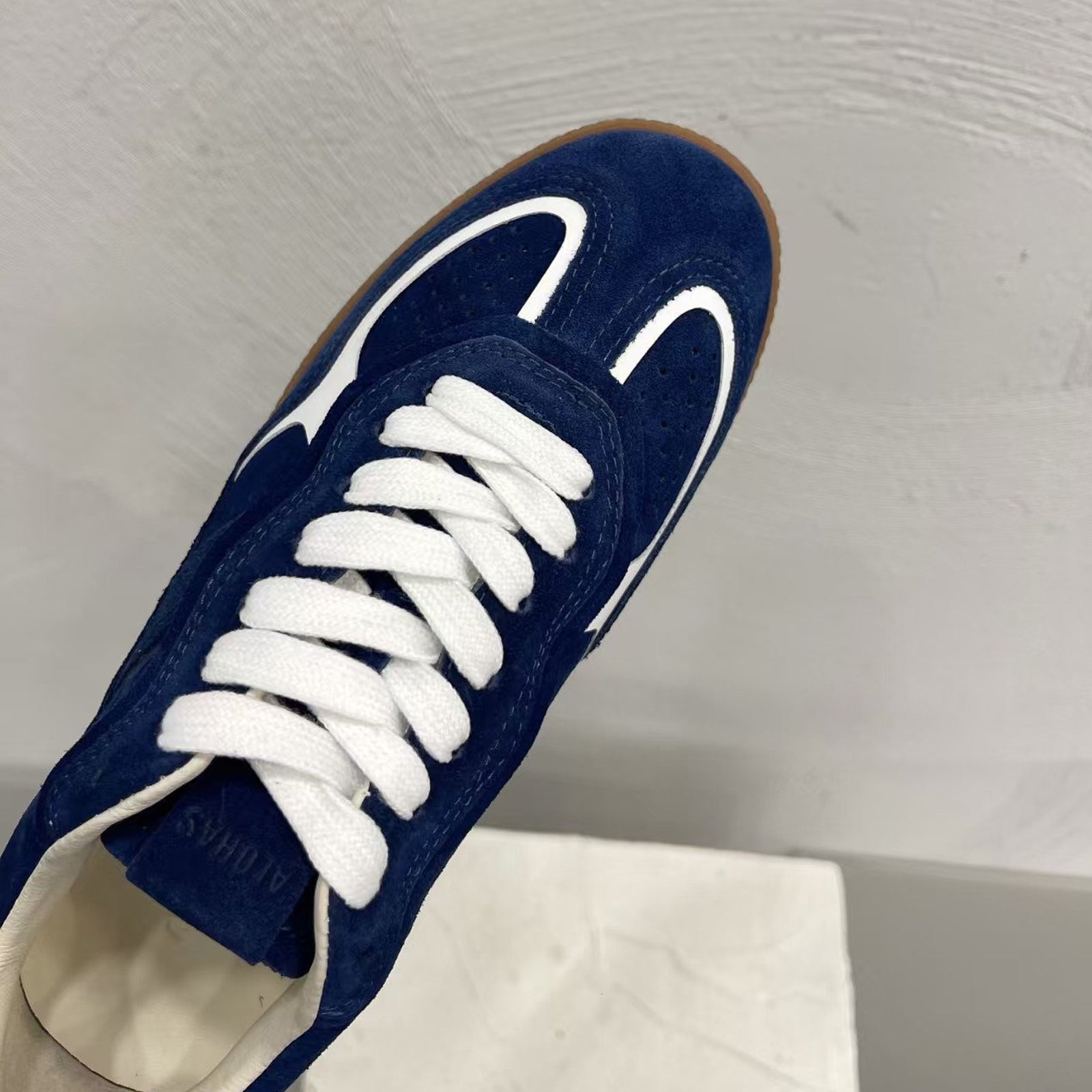 Alohas TB.490 Rife Sheen Blue Suede & Nylon Sneakers – Low Top