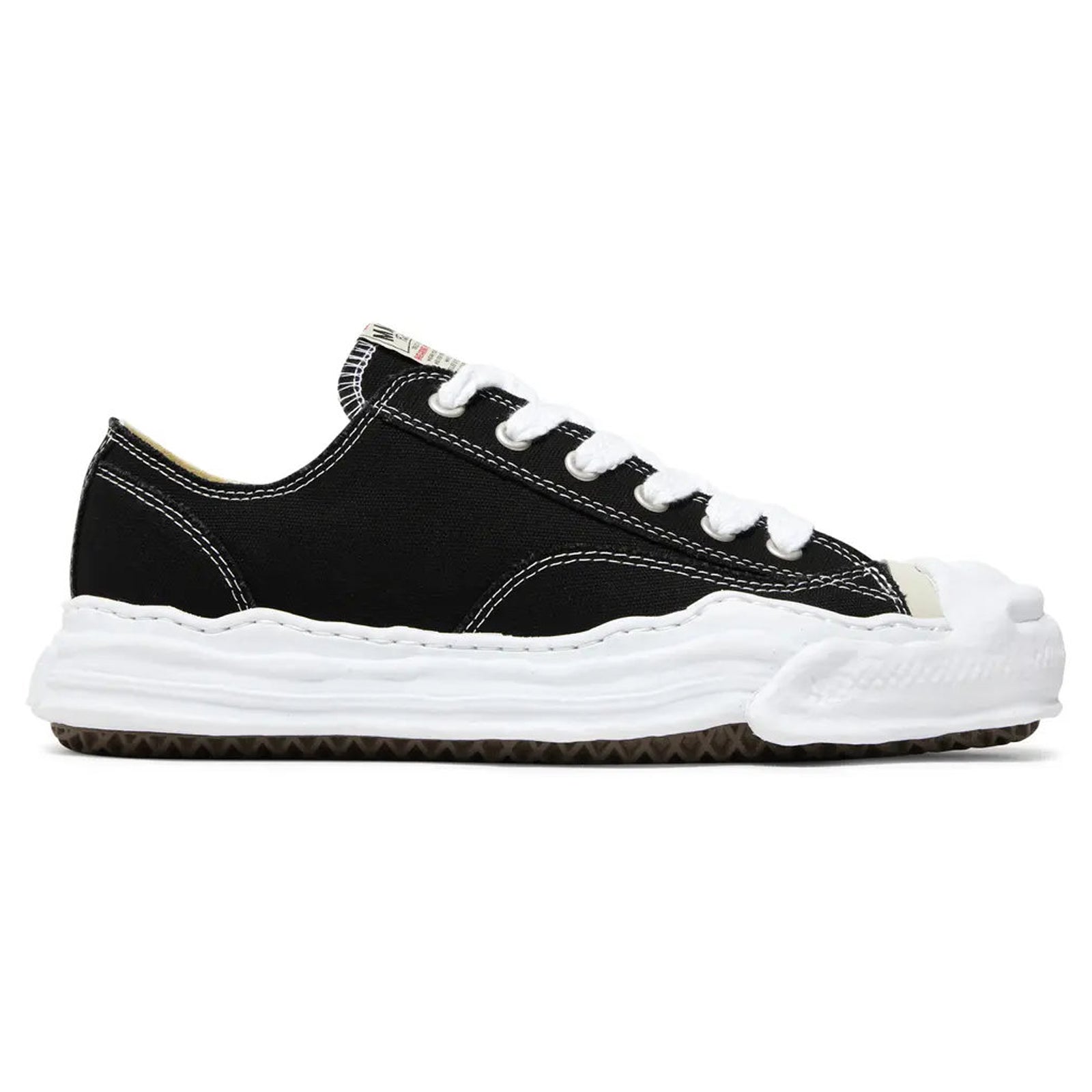 Maison Mihara Yasuhiro Hank OG Sole Canvas Low 'Black White' A05FW702-BLK
