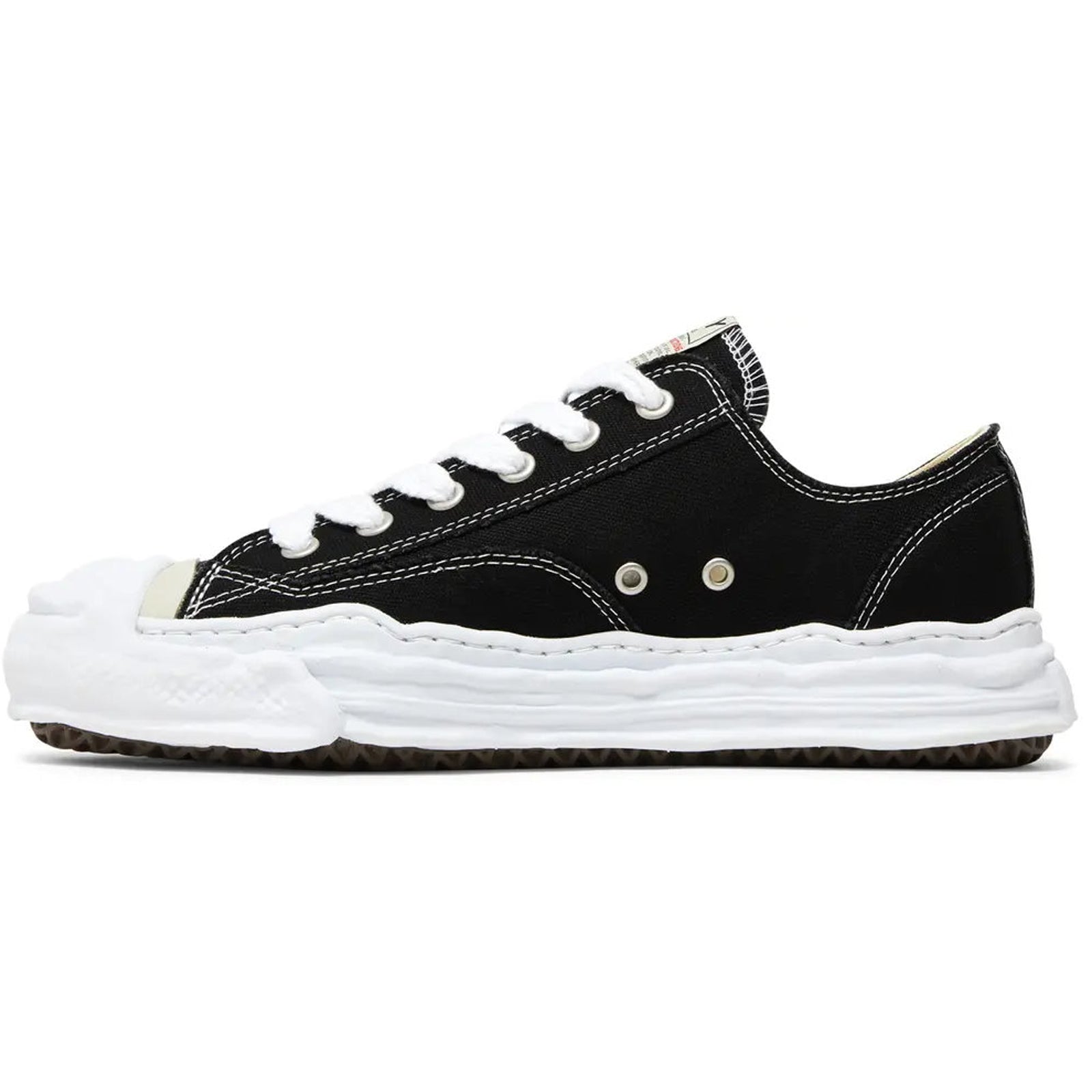 Maison Mihara Yasuhiro Hank OG Sole Canvas Low 'Black White' A05FW702-BLK