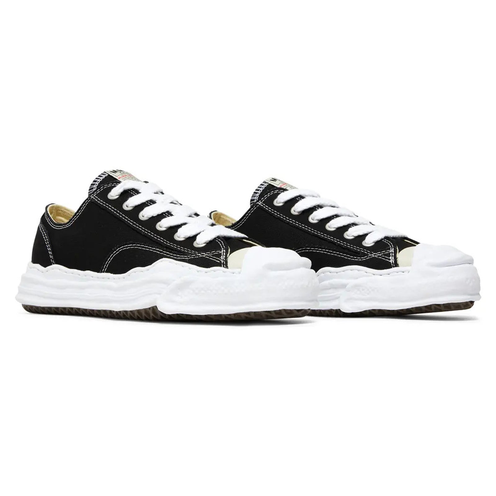 Maison Mihara Yasuhiro Hank OG Sole Canvas Low 'Black White' A05FW702-BLK