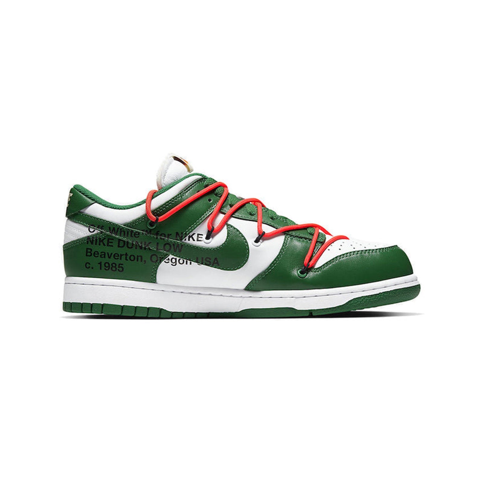 Nike x Off-White Dunk Low 'Pine Green' Sneakers (CT0856-100)