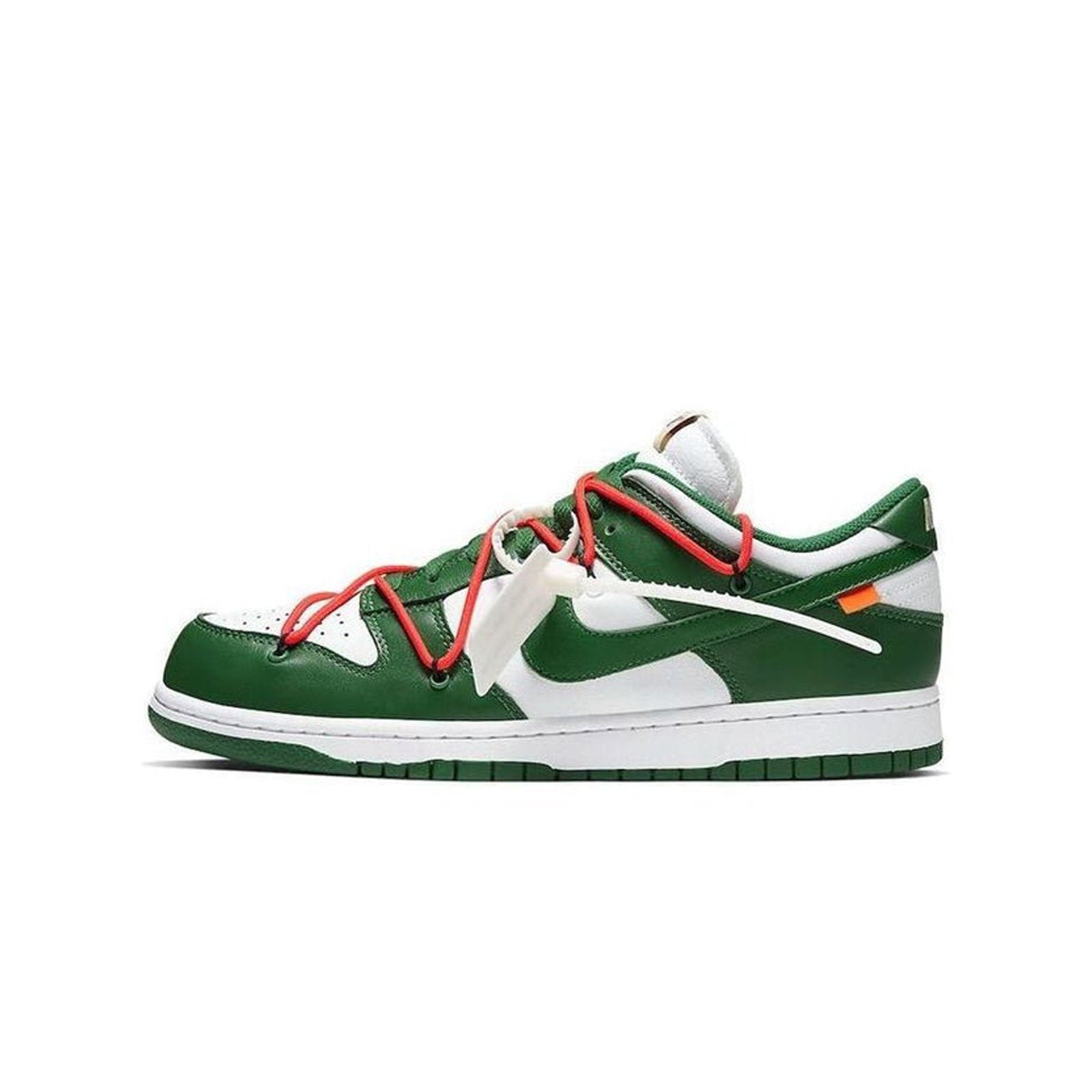 Nike x Off-White Dunk Low 'Pine Green' Sneakers (CT0856-100)