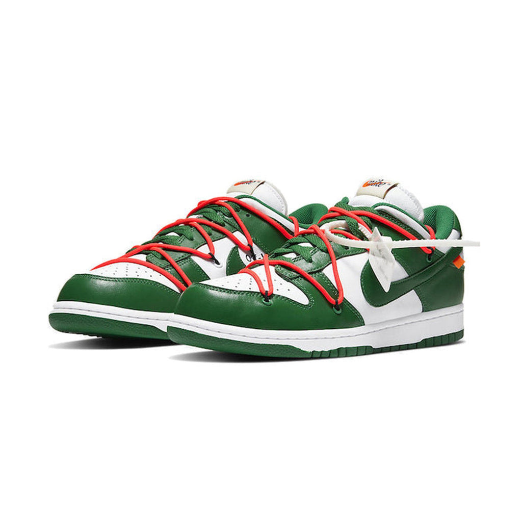Nike x Off-White Dunk Low 'Pine Green' Sneakers (CT0856-100)
