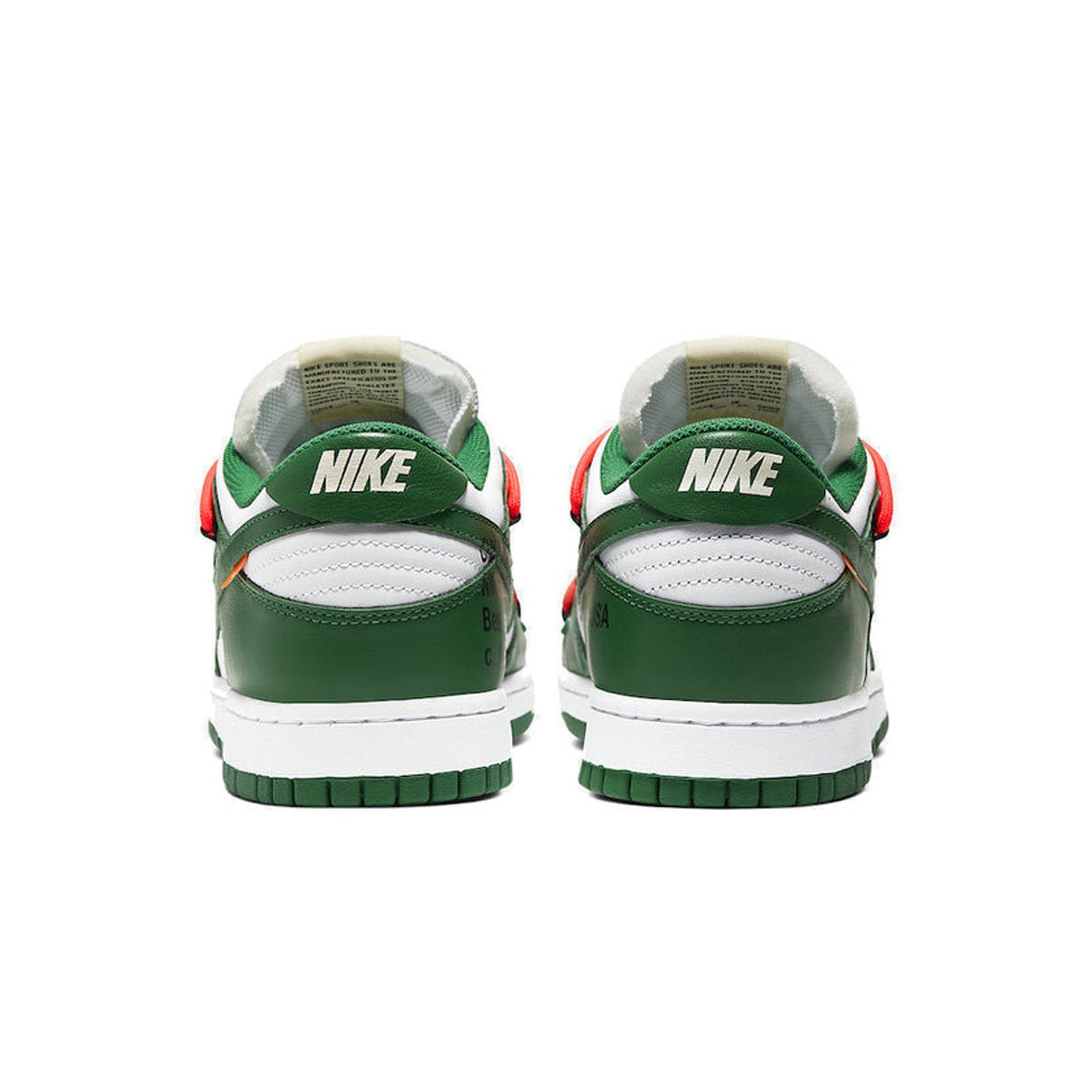 Nike x Off-White Dunk Low 'Pine Green' Sneakers (CT0856-100)