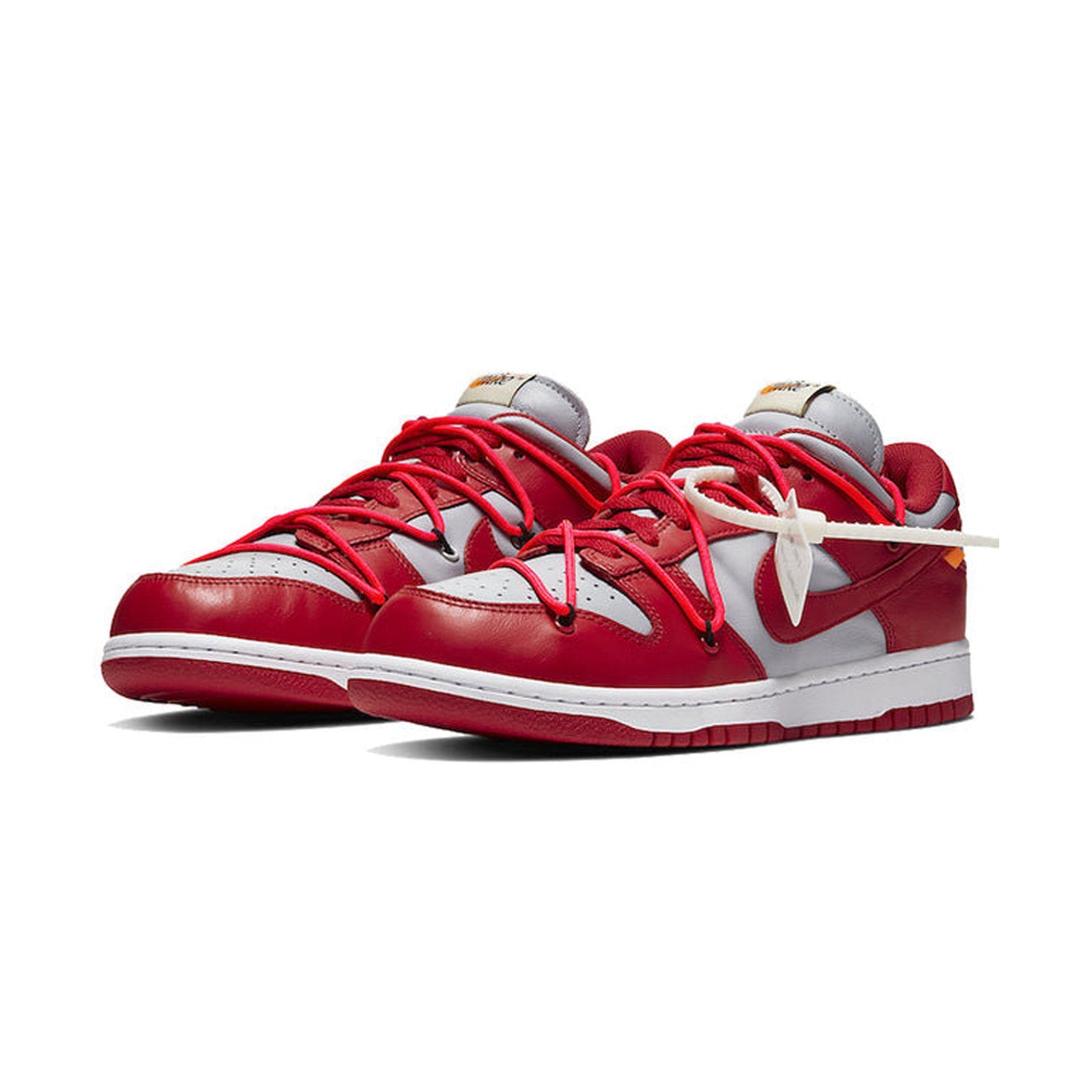 Nike x Off-White™ Dunk Low 'University Red / Grey' (CT0856-600)