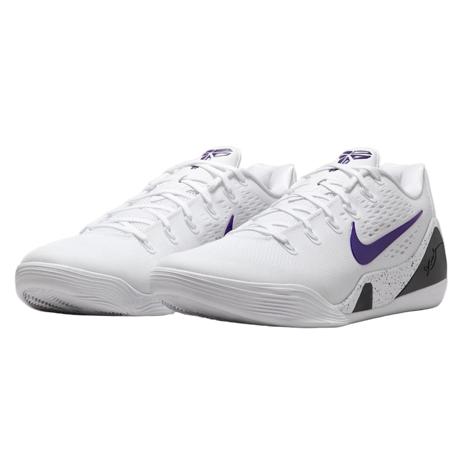 Nike Kobe 9 EM Low Protro 'White / Court Purple' Basketball Sneakers (IH1401-100)