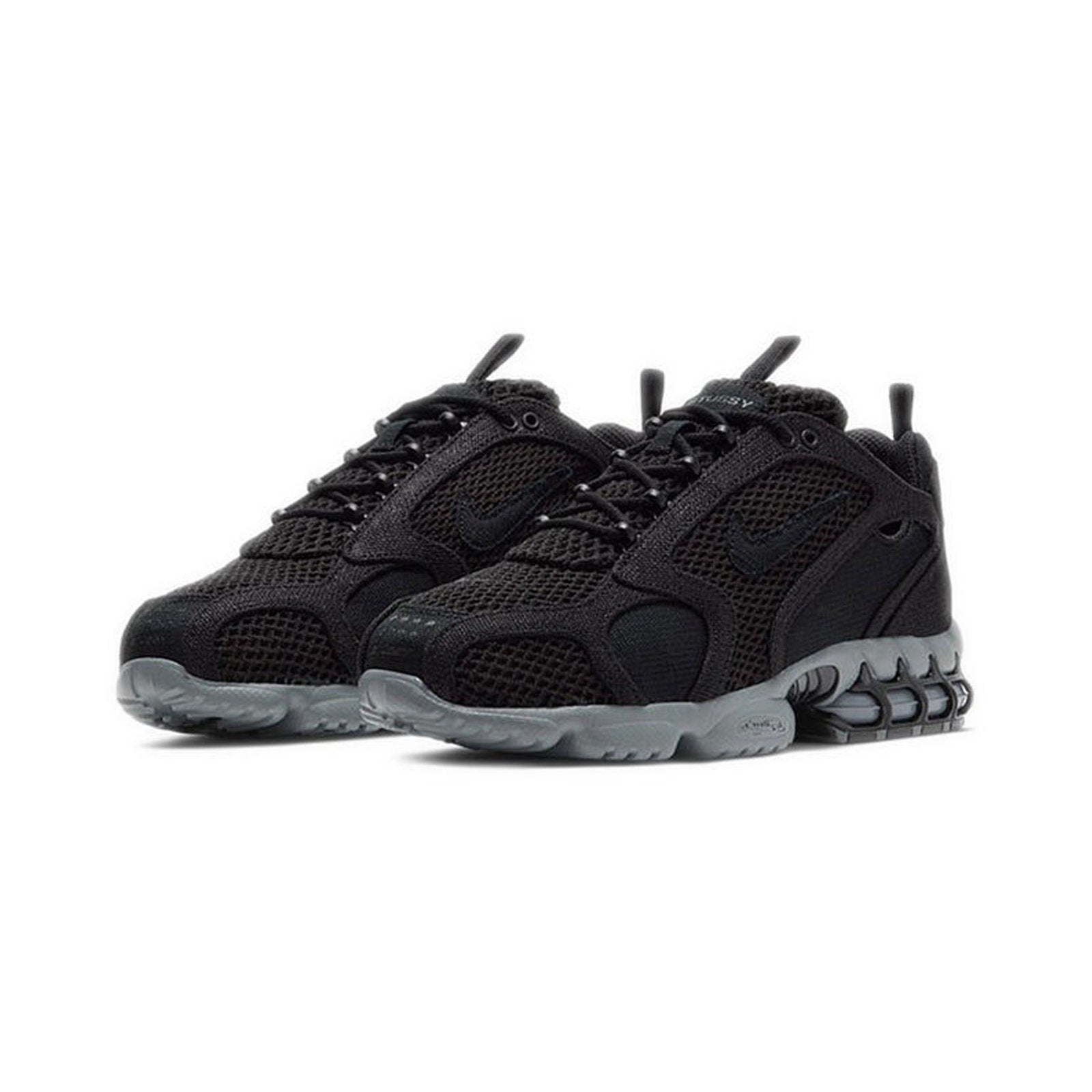 Nike x Stüssy Air Zoom Spiridon Caged 2 'Black / Cool Grey' (CQ5486-001)