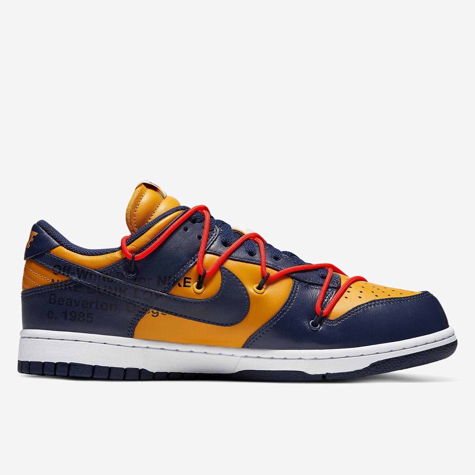 Nike x Off-White™ Dunk Low 'University Gold' Sneakers (CT0856-700)
