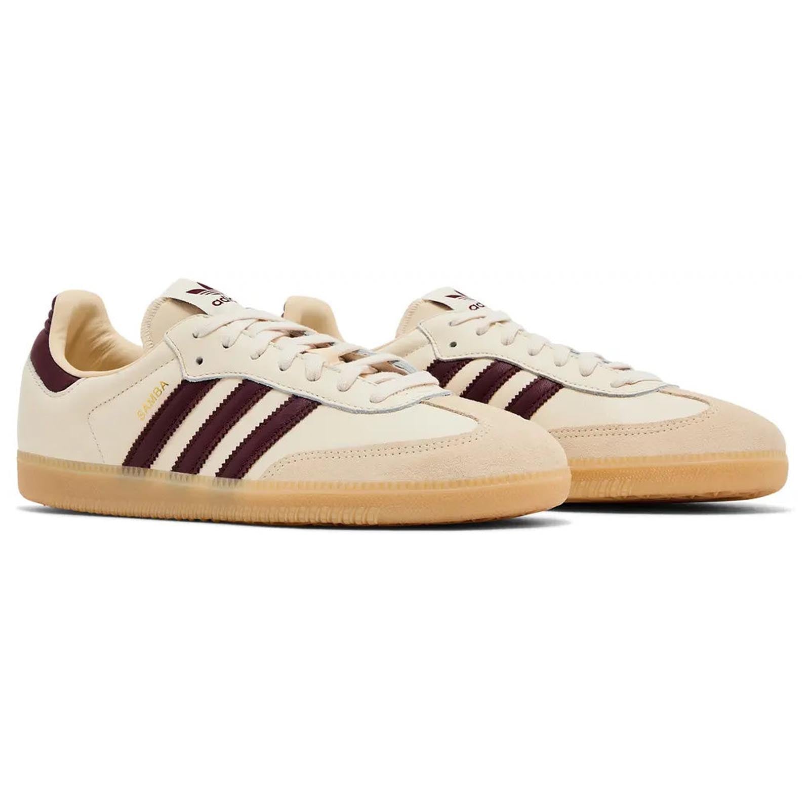 Adidas Samba OG 'Wonder White Shadow Red' JS3830 Sneakers