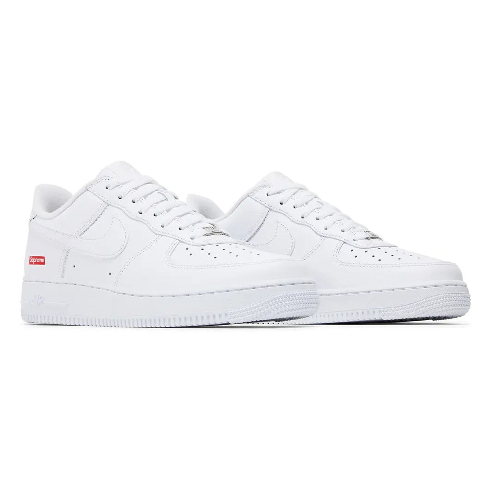 Nike x Supreme Air Force 1 Low 'Box Logo' White Sneakers (CU9225-100)