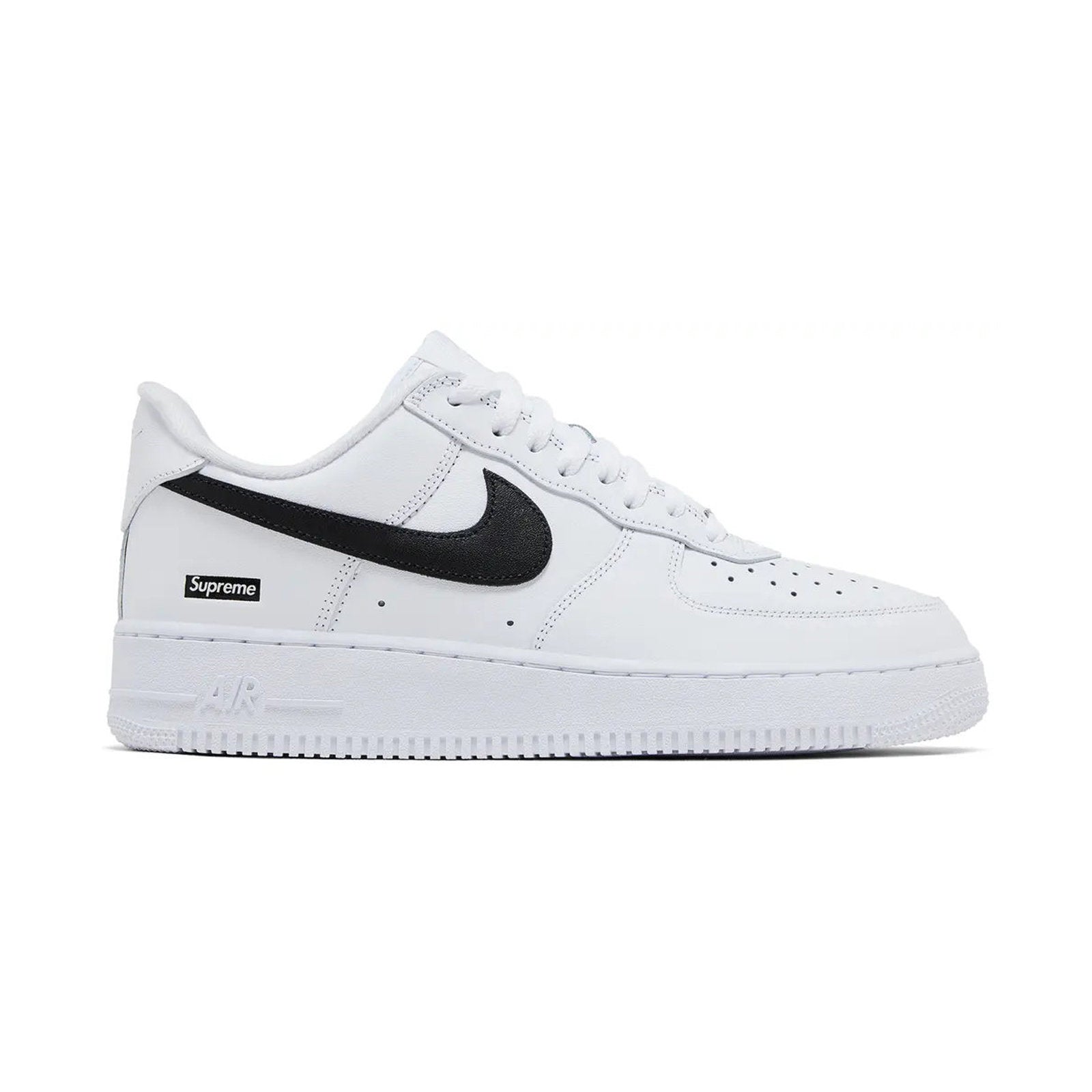 Nike x Supreme Air Force 1 Low 'Box Logo' White Black Sneakers (CU9225-102)