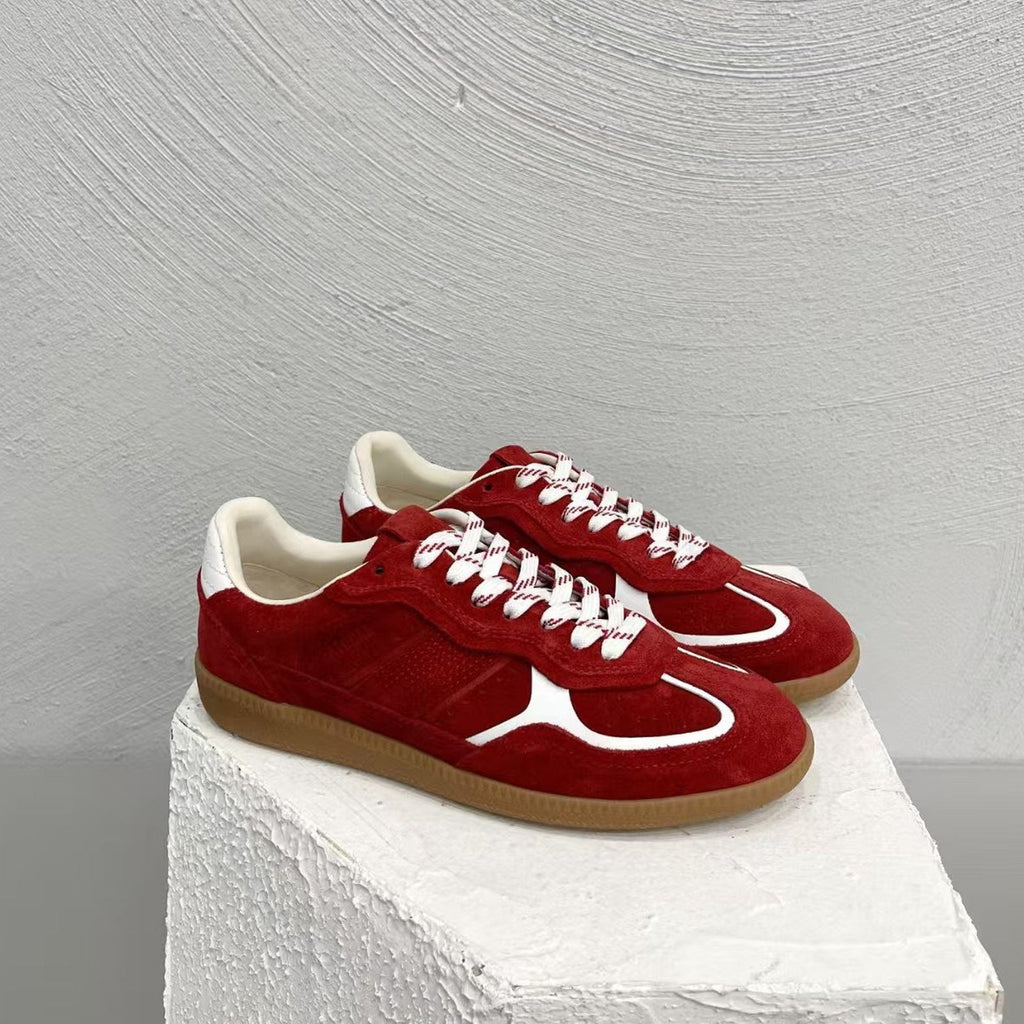Alohas TB.490 Rife Sheen Red Suede & Nylon Sneakers – Low Top